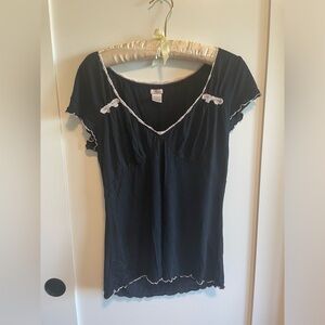 black bow coquette baby doll top💕